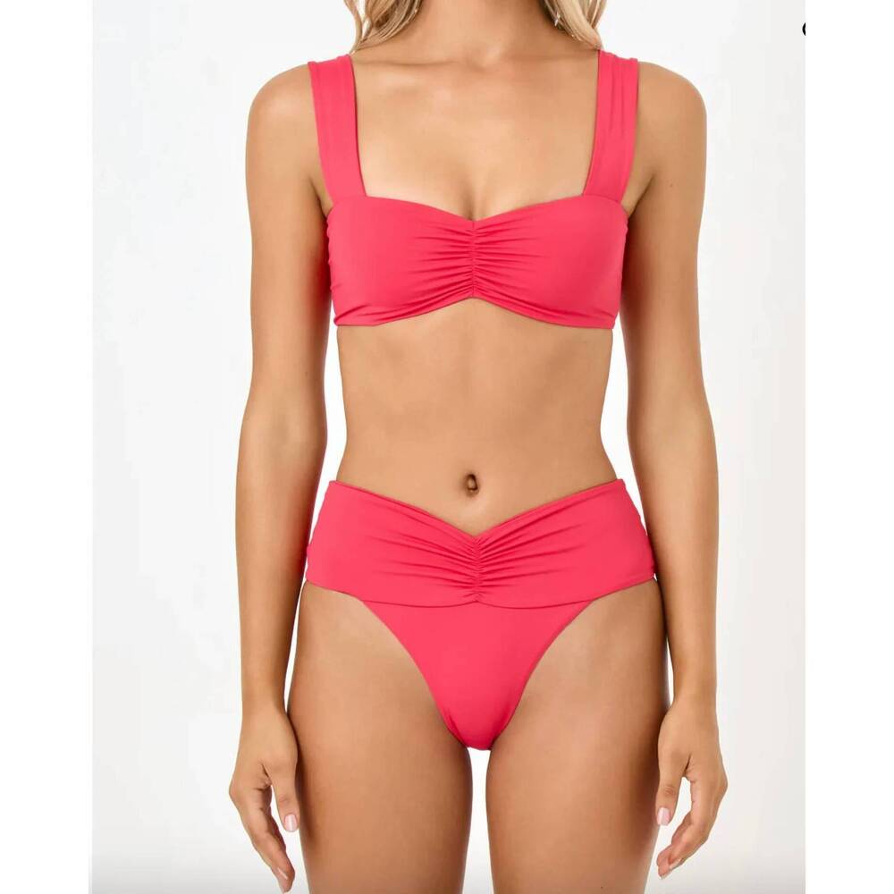 NEW L*SPACE marlee bikini top in pout